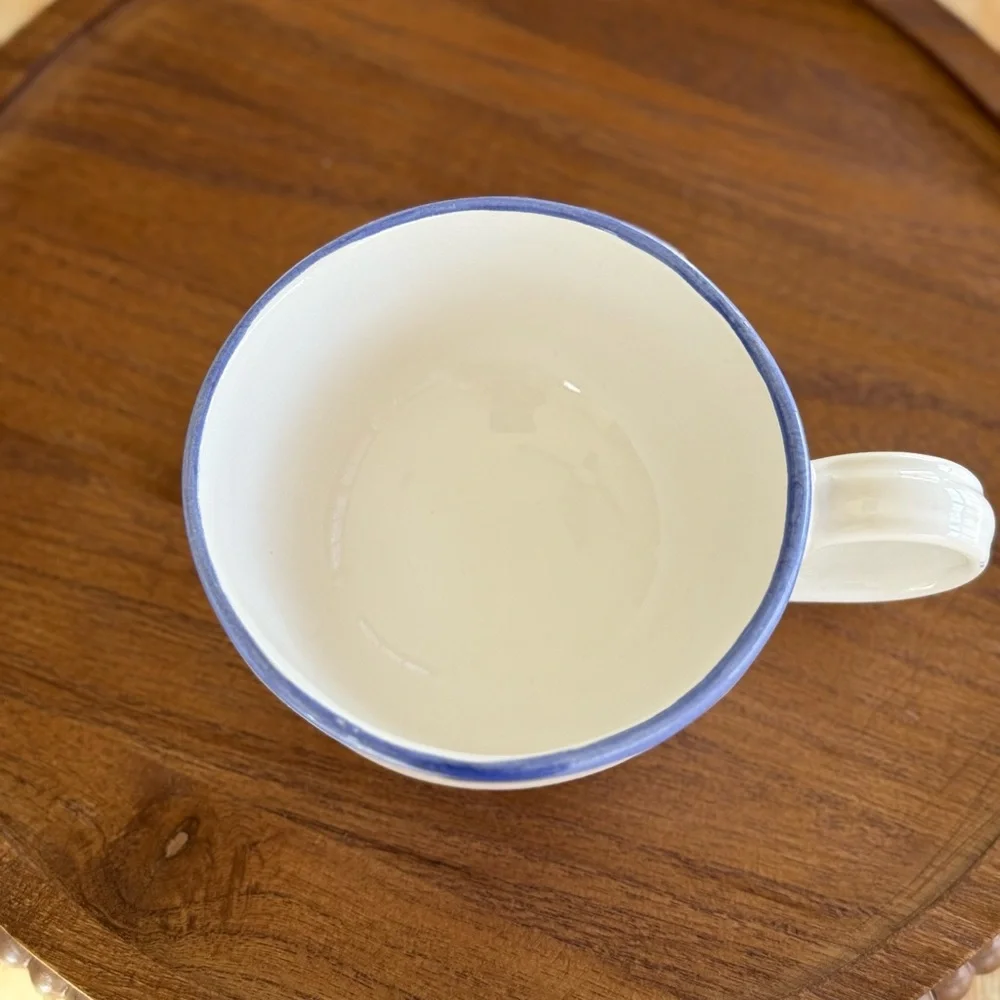 Crate&Barrel Blue and White Laura Cup and Saucer